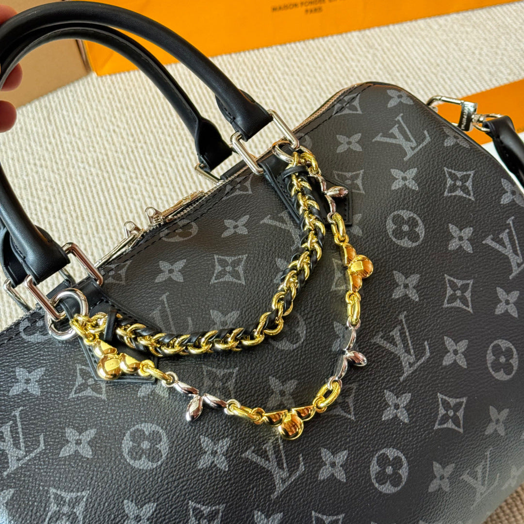 Fashion Black Leather Handbag