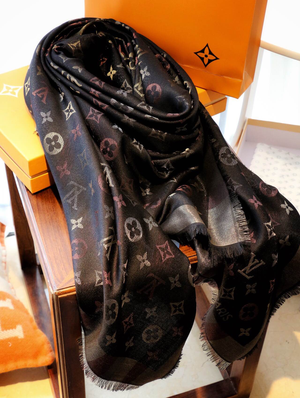 Silk cashmere scarf