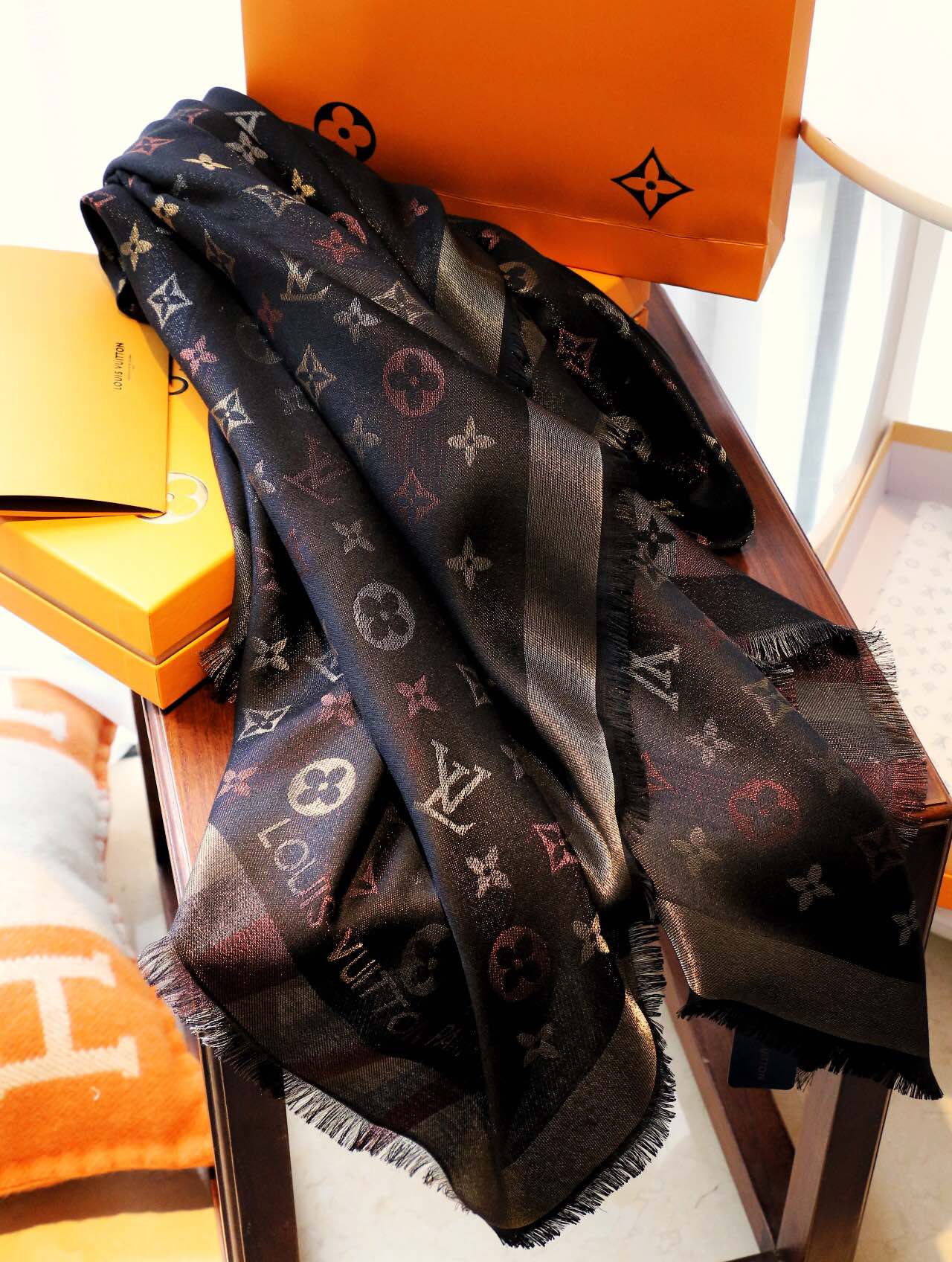 Silk cashmere scarf