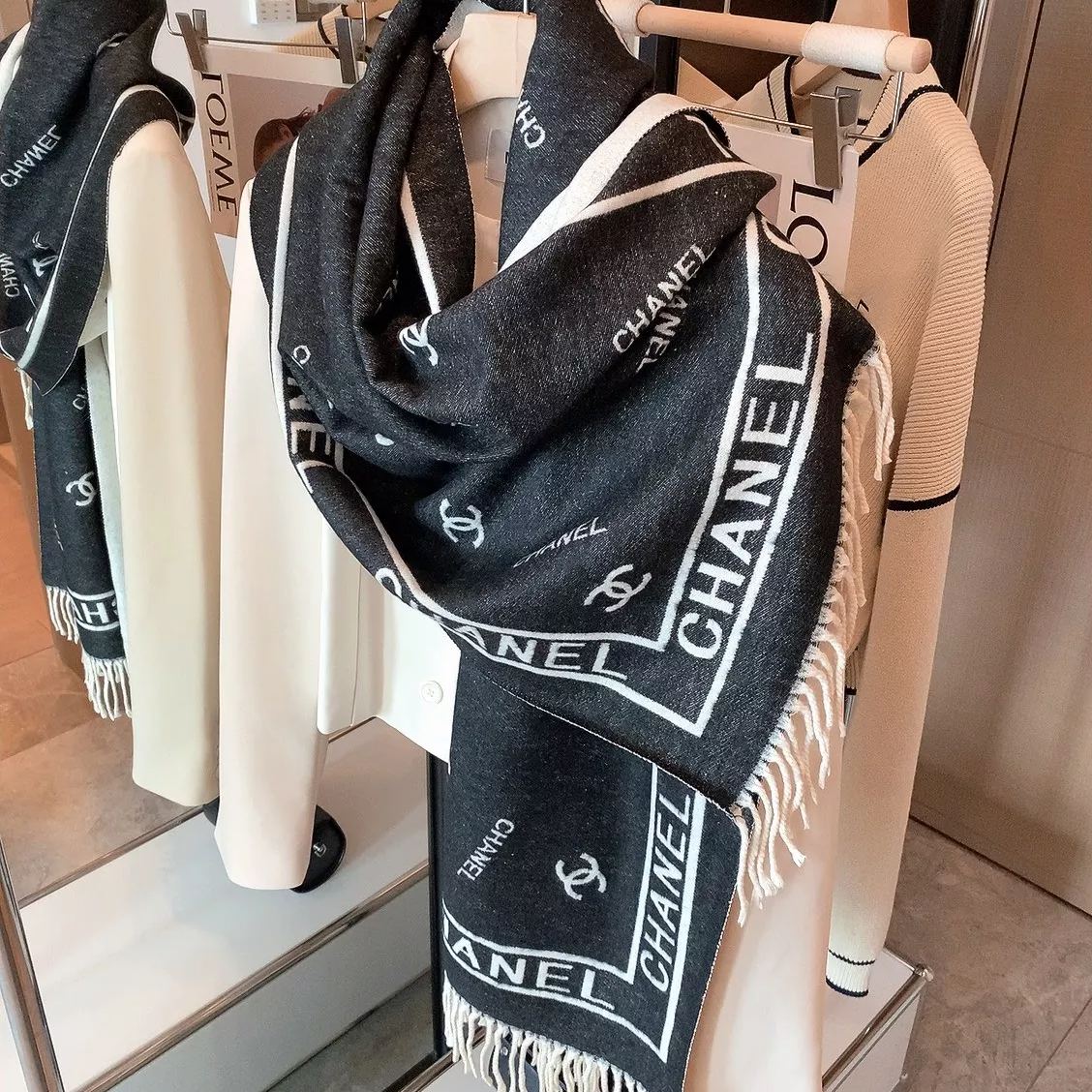 Simple  Letter Cashmere Scarf Shawl