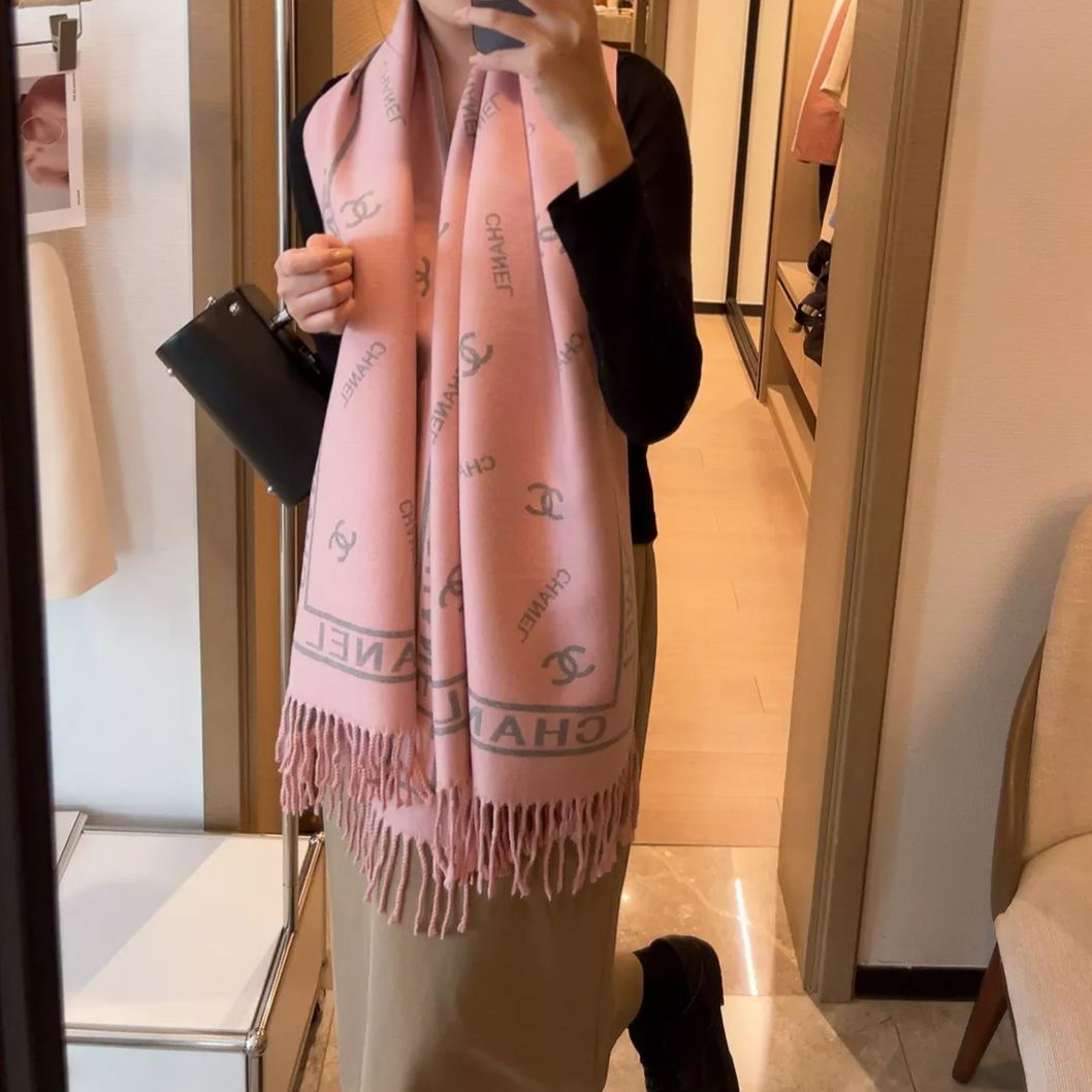 Simple  Letter Cashmere Scarf Shawl