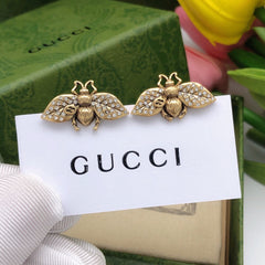 Personalized Bee Diamond Earrings