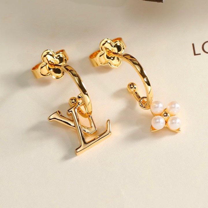 Asymmetrical Pearl Earrings