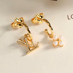 Asymmetrical Pearl Earrings