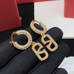 Diamond Signature Pendant Earrings