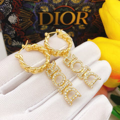 Stylish Diamond Pendant Earrings