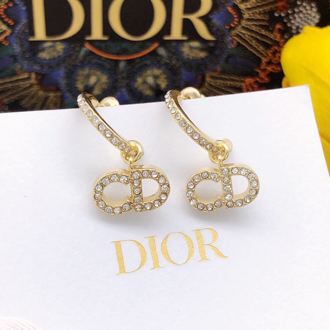 Diamond Pendant Earrings