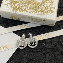 Elegant Diamond Round Earrings