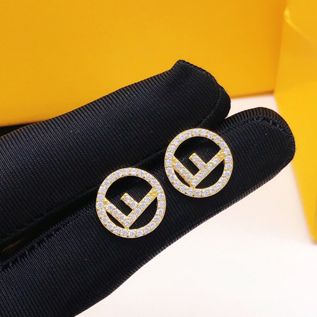 Diamond-Filled Earrings