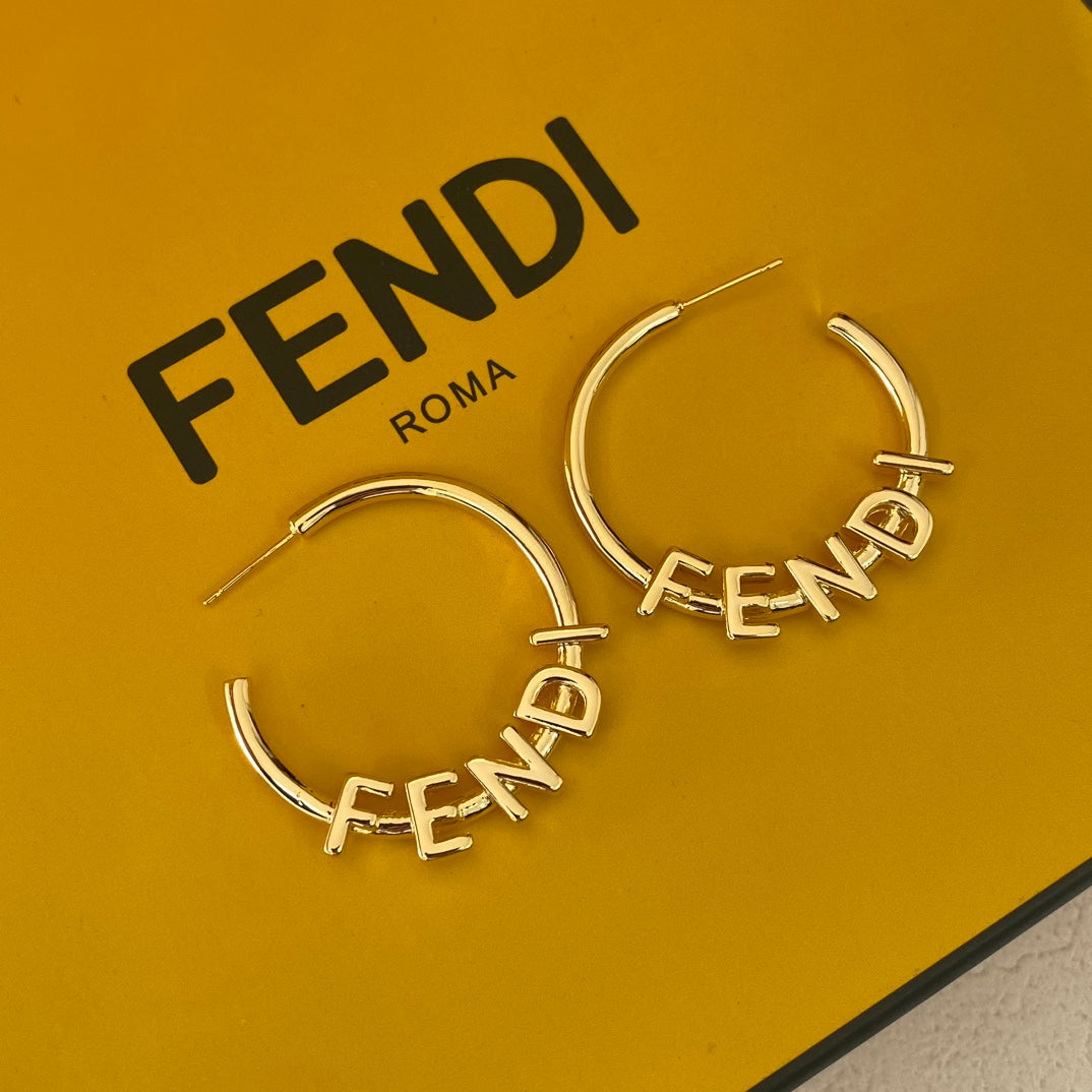 Letter Hoop Earrings
