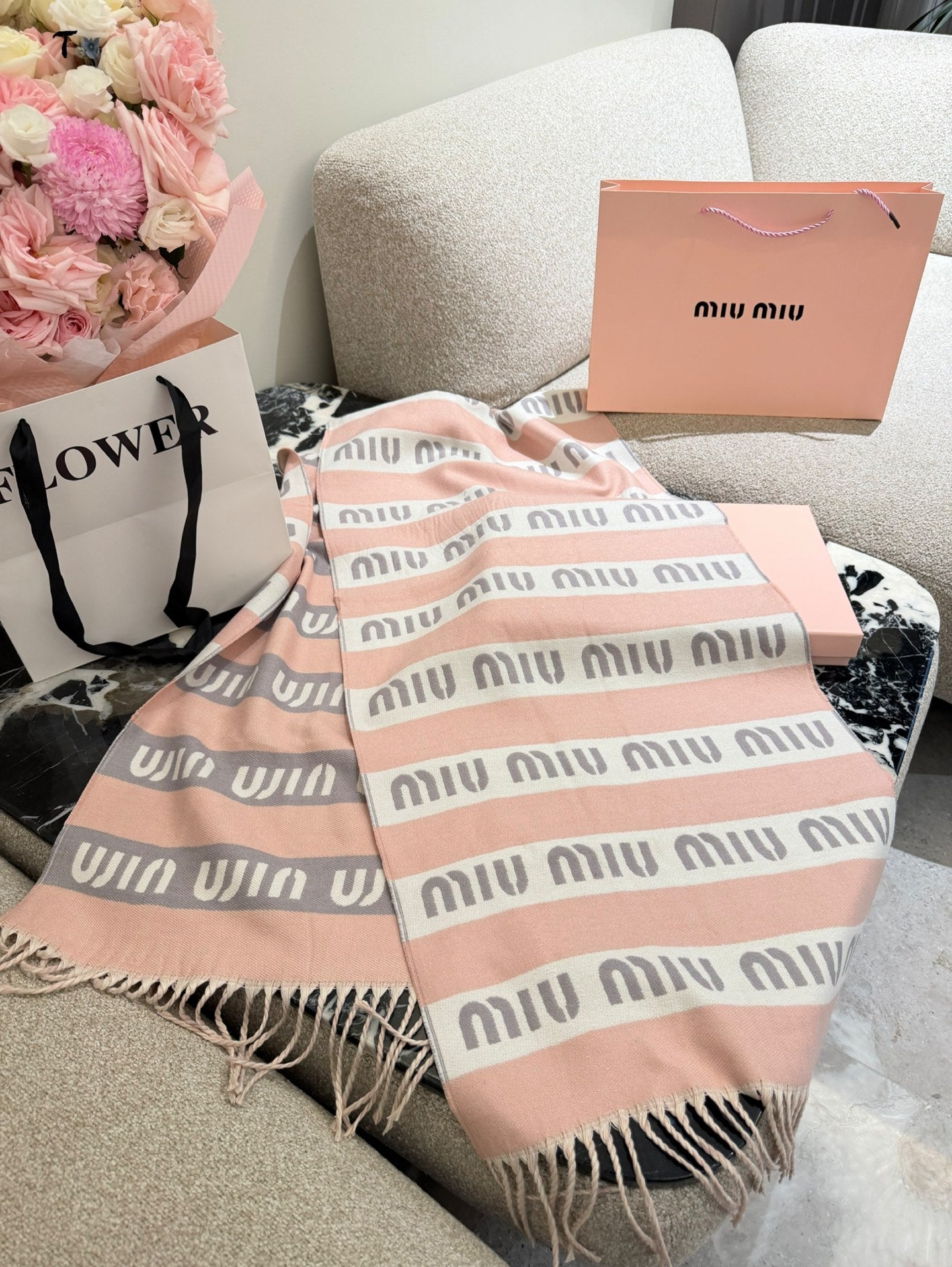 Fashion Patchwork tassel scarf