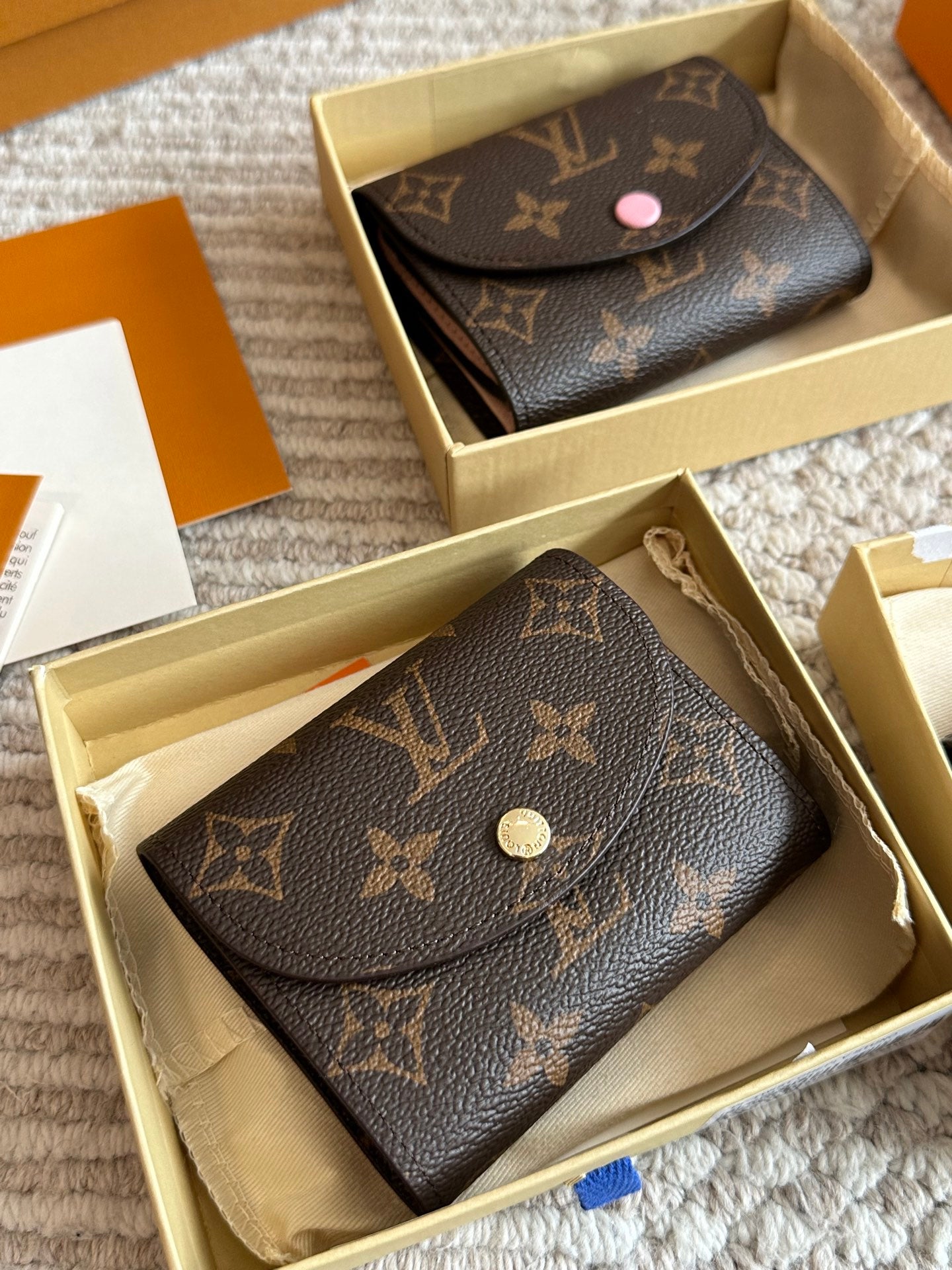 Brown leather embossed wallet