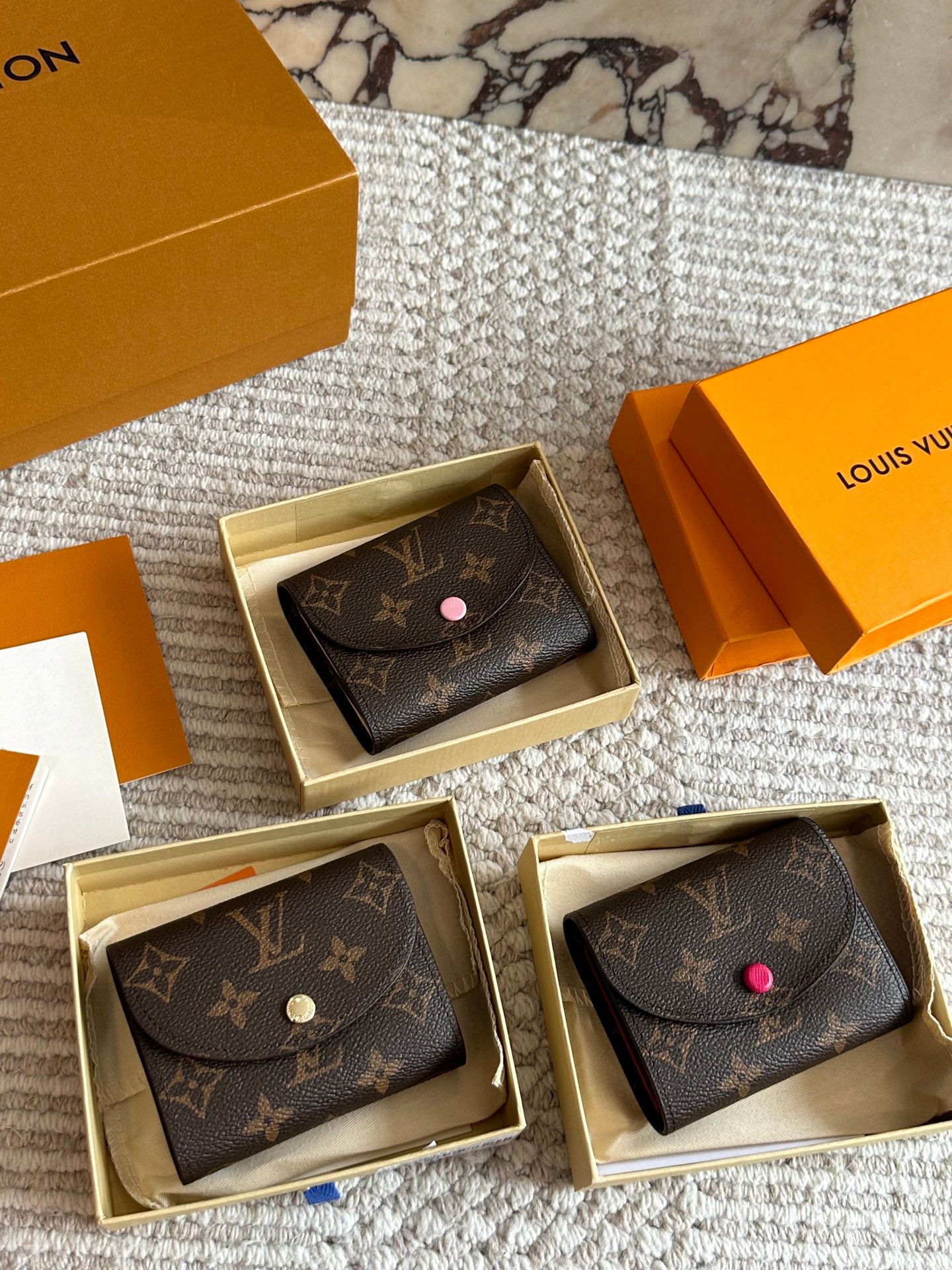 Brown leather embossed wallet