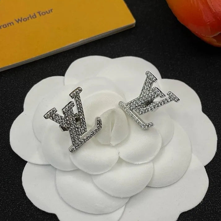 Full Diamond Stud Earrings