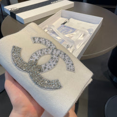 Crystal Diamond  Knit Scarf