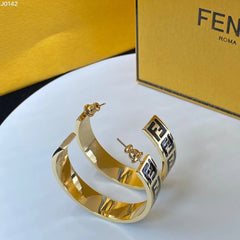 Letter Half Hoop Earrings
