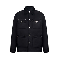 Lapel pocket cotton jacket