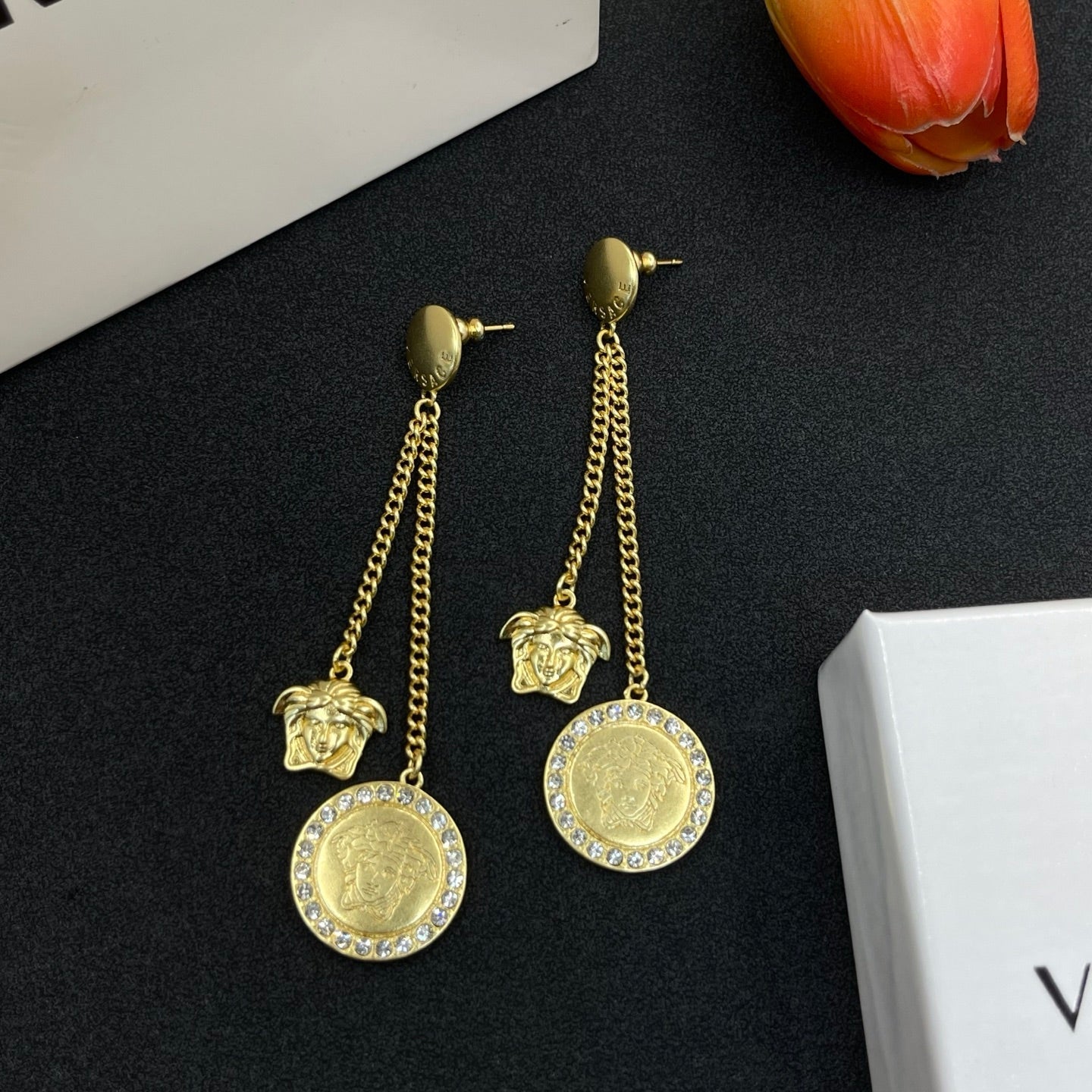 Avatar Chain Tassel Earrings