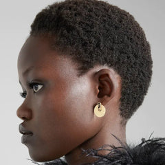 Metal round earrings