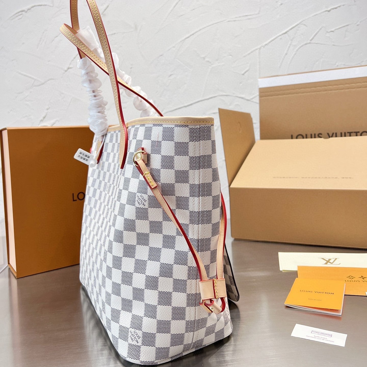 White Checkerboard Medium Bag