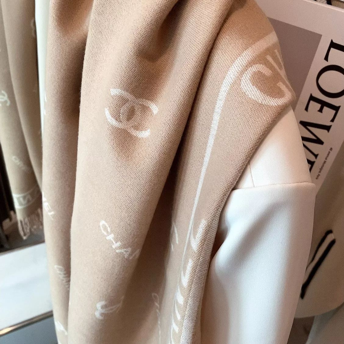 Simple  Letter Cashmere Scarf Shawl
