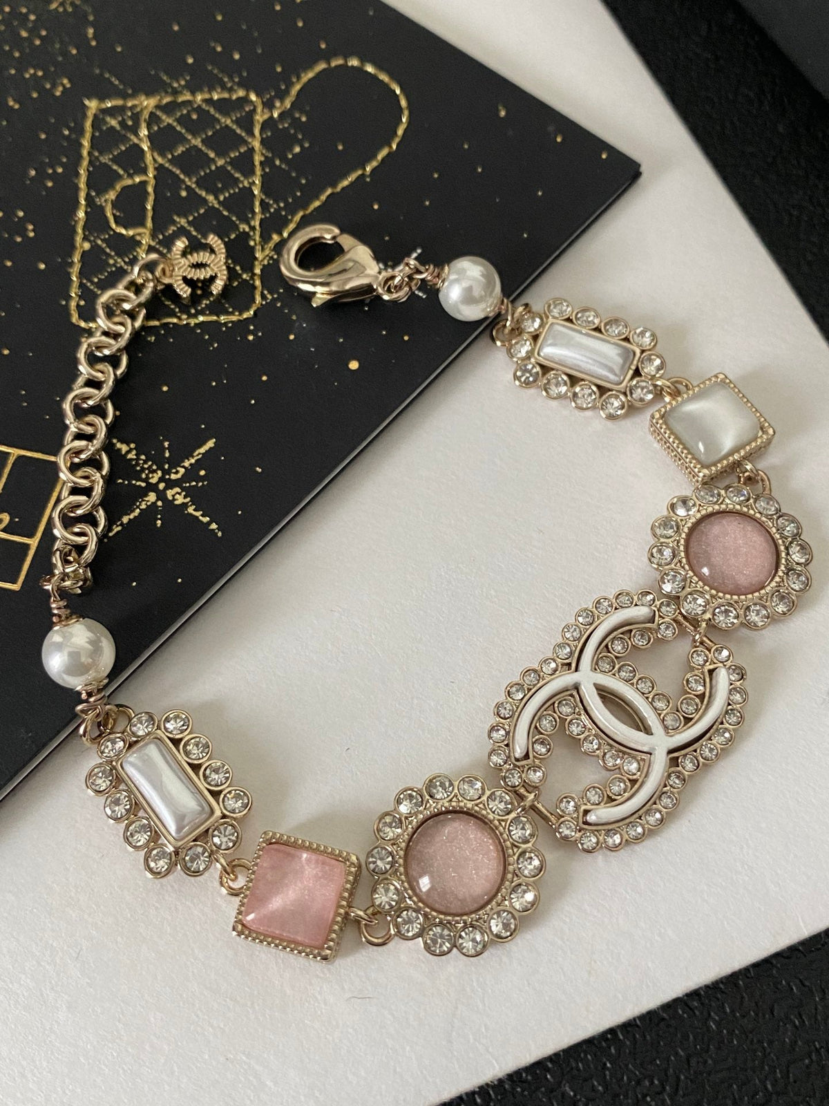Pink Crystal Gemstone Bracelet