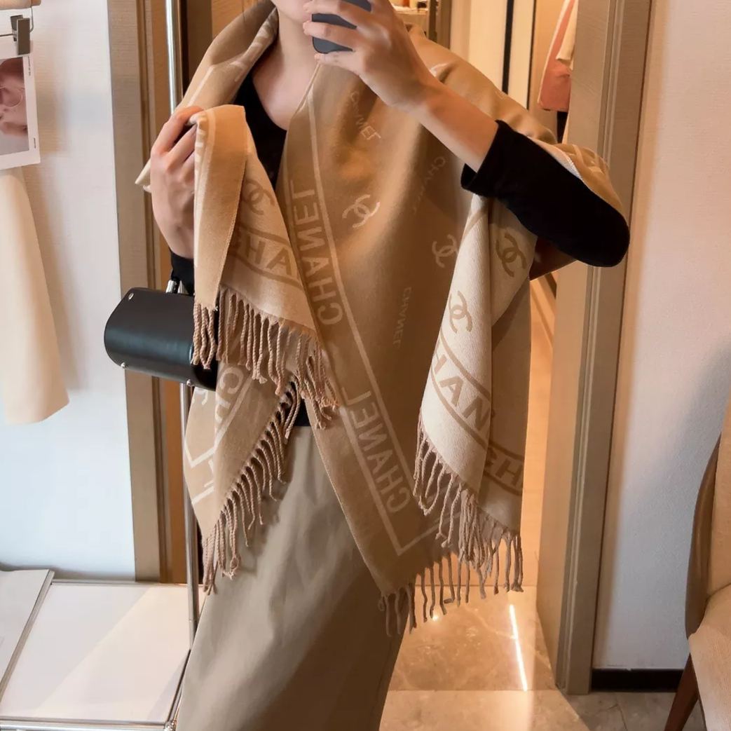 Simple  Letter Cashmere Scarf Shawl