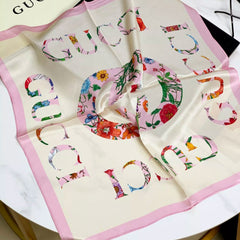 Floral Layered  Square Scarf