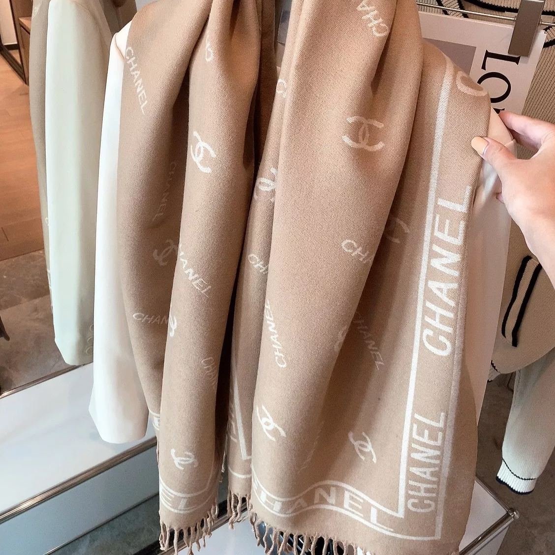 Simple  Letter Cashmere Scarf Shawl