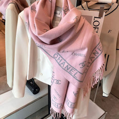 Simple  Letter Cashmere Scarf Shawl
