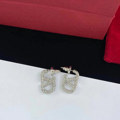 Full Diamond Metal Earrings
