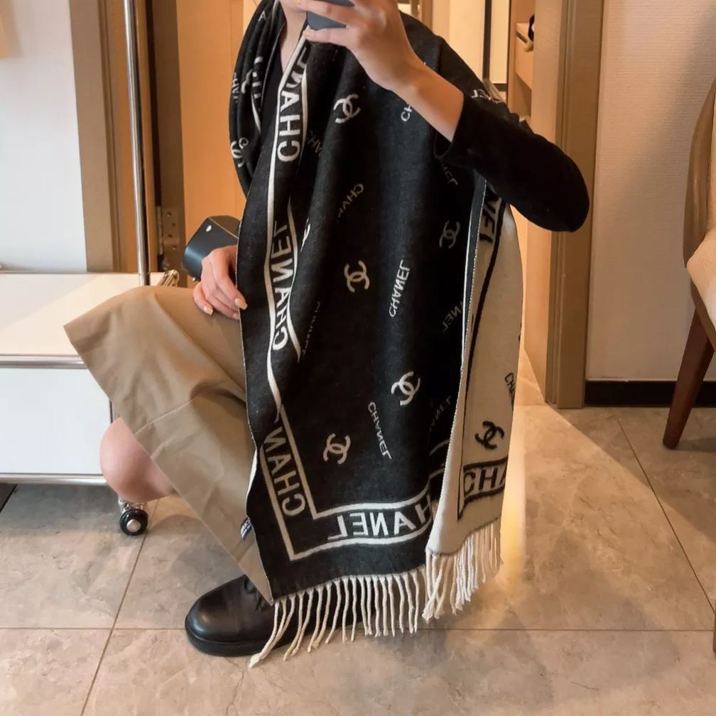 Simple  Letter Cashmere Scarf Shawl