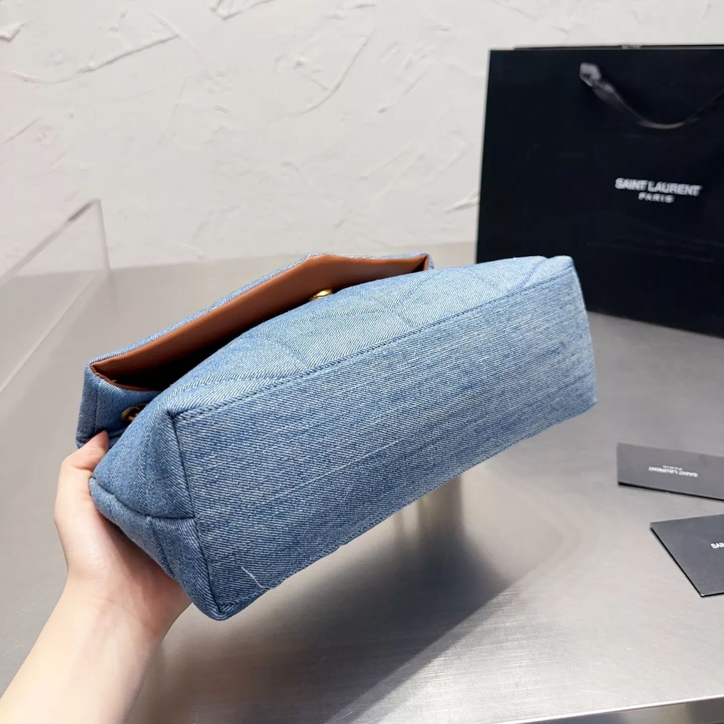 Washed Denim Bag