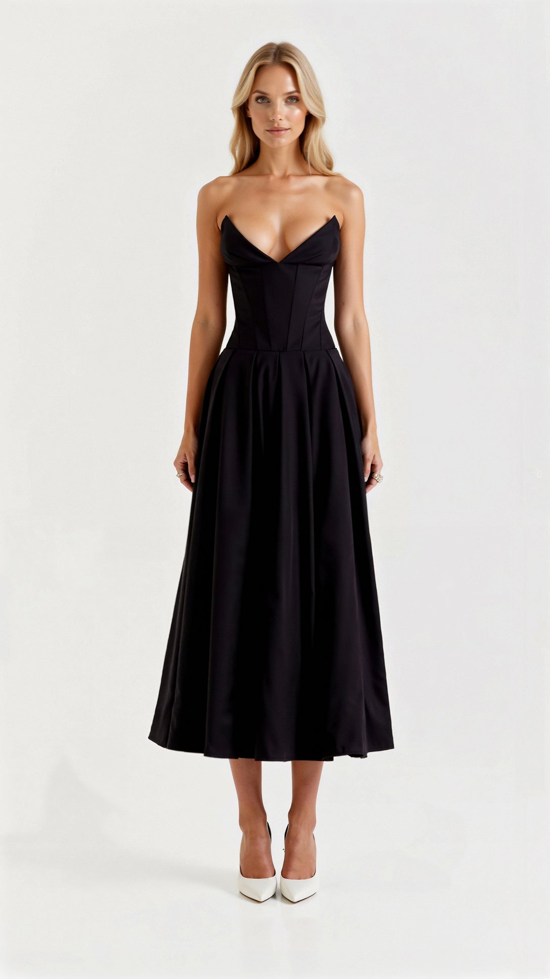 Strapless Midi Dress