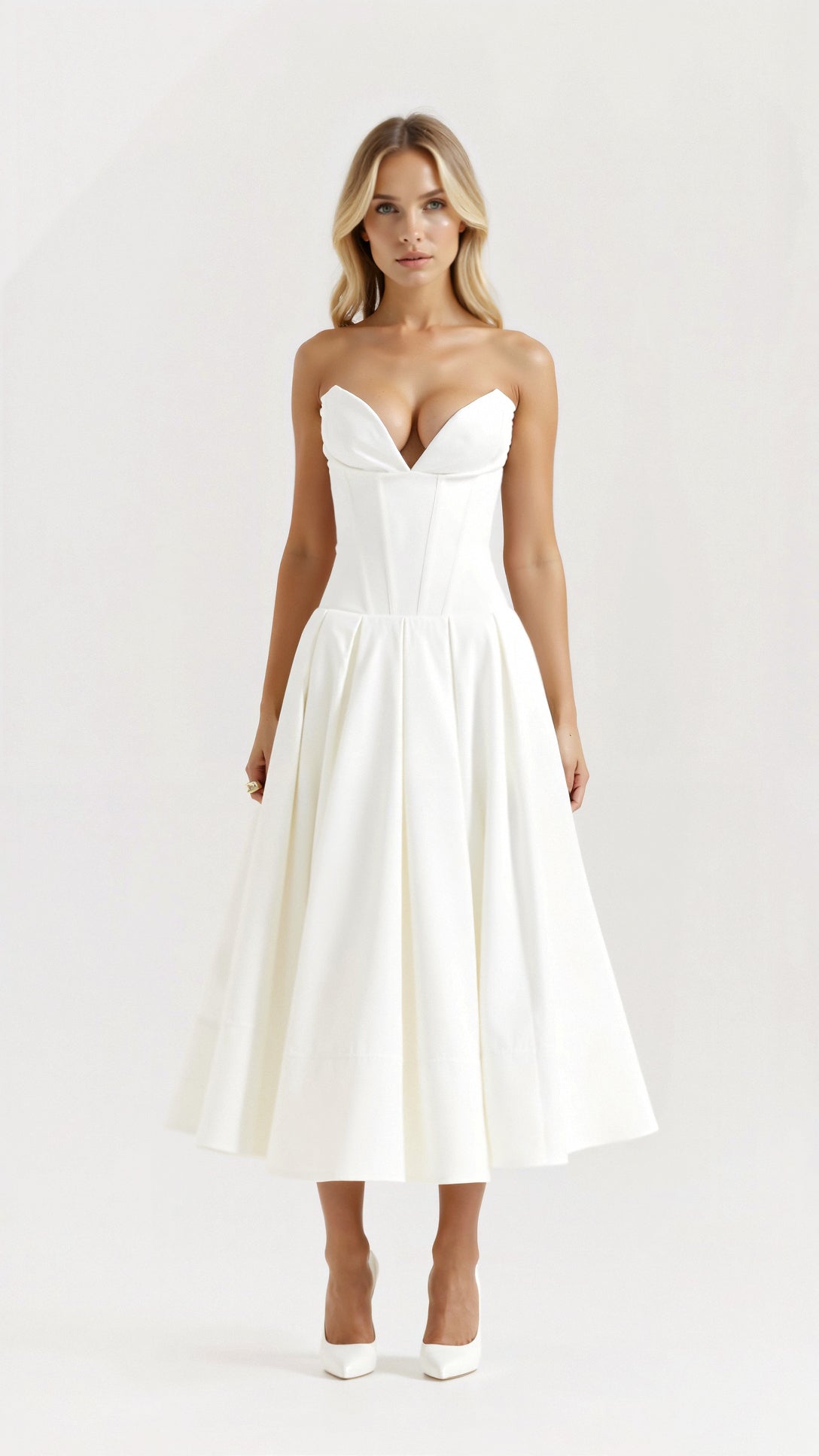 Strapless Midi Dress