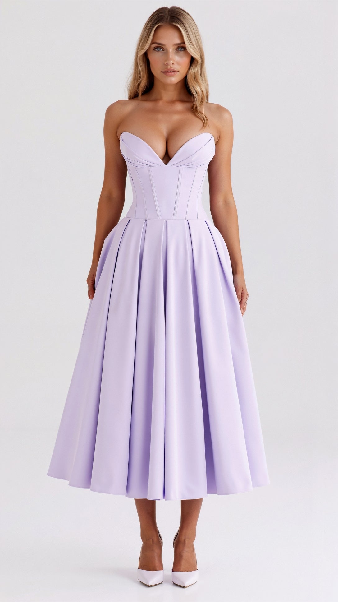 Strapless Midi Dress