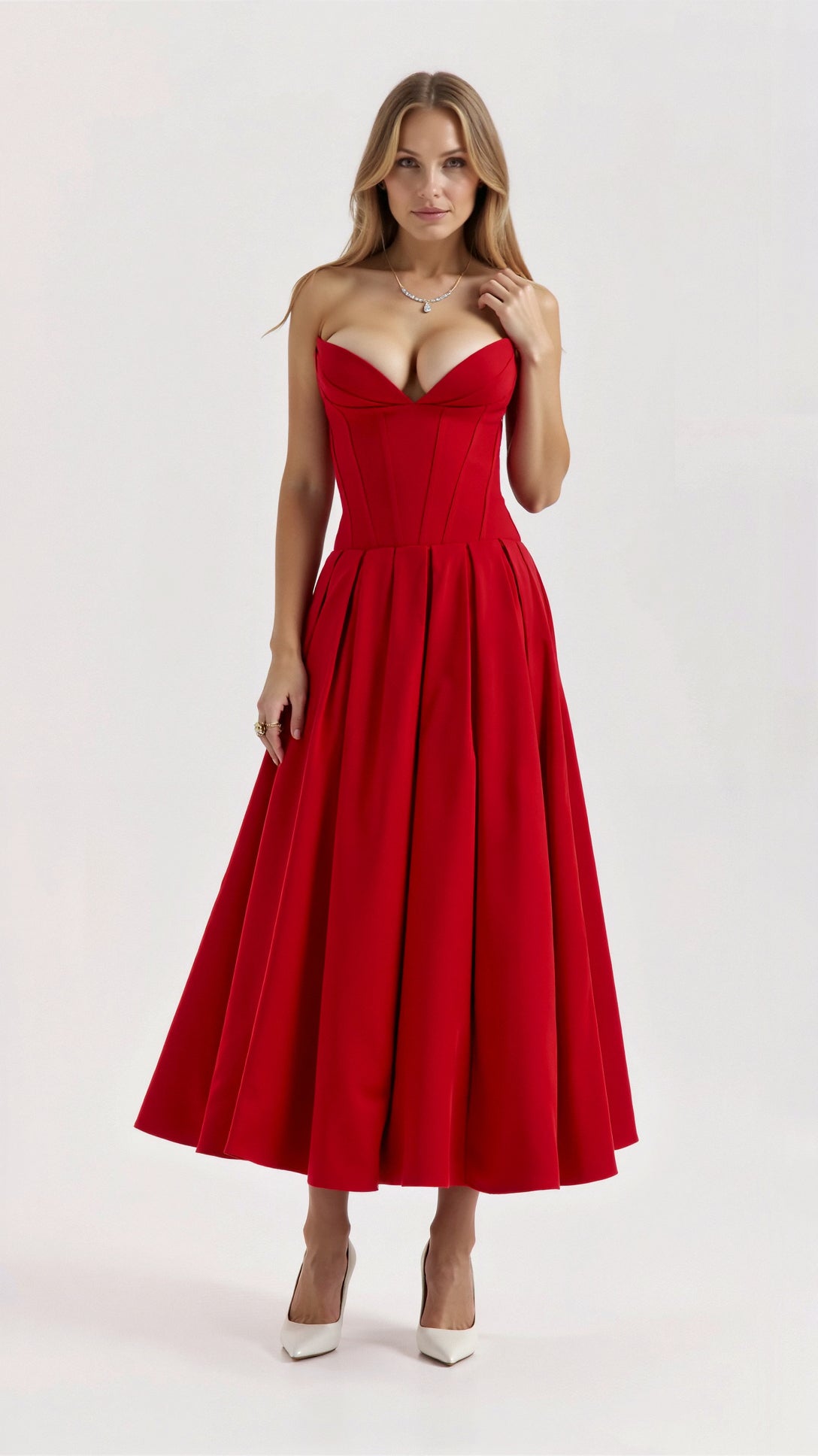 Strapless Midi Dress
