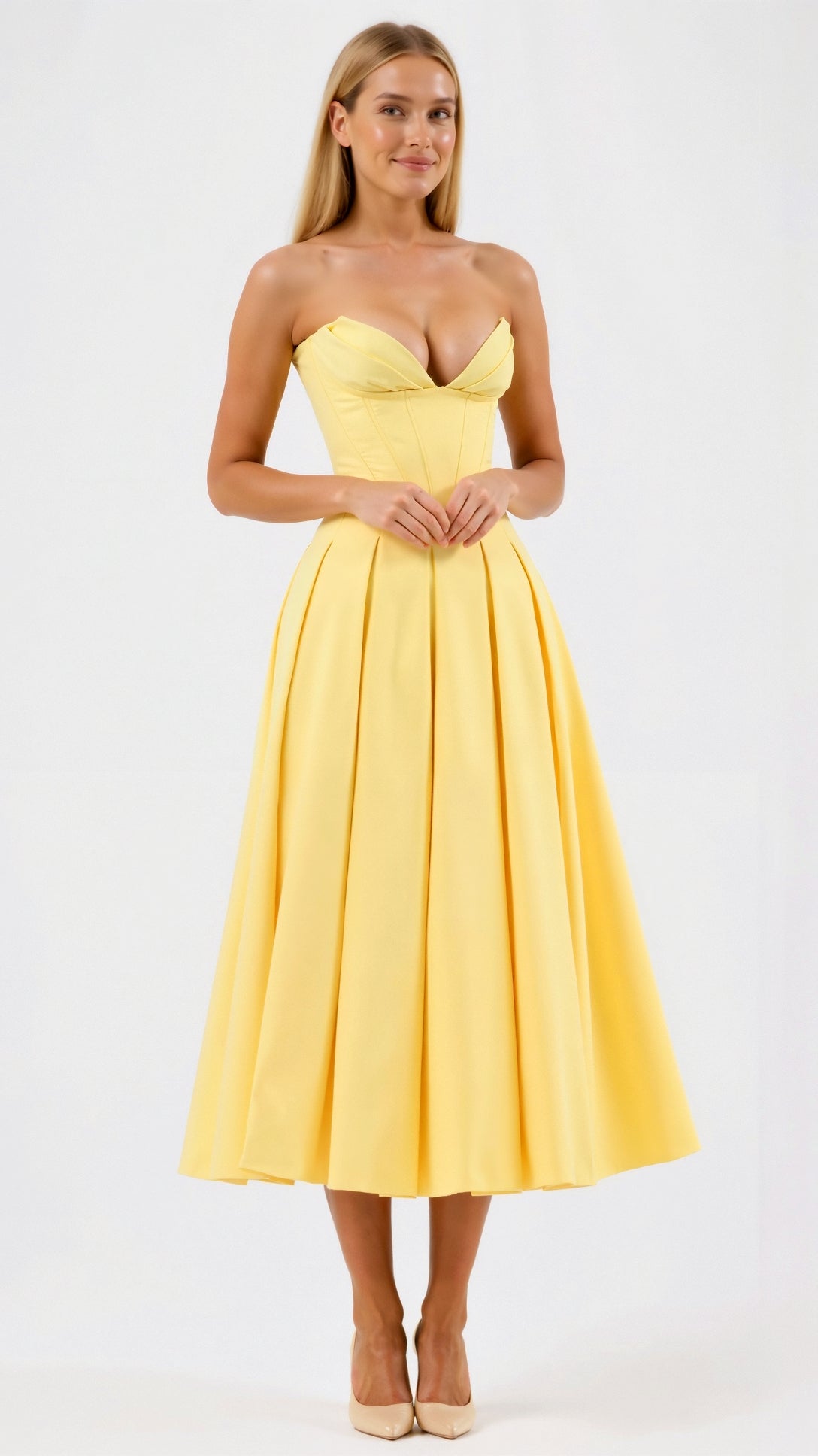 Strapless Midi Dress
