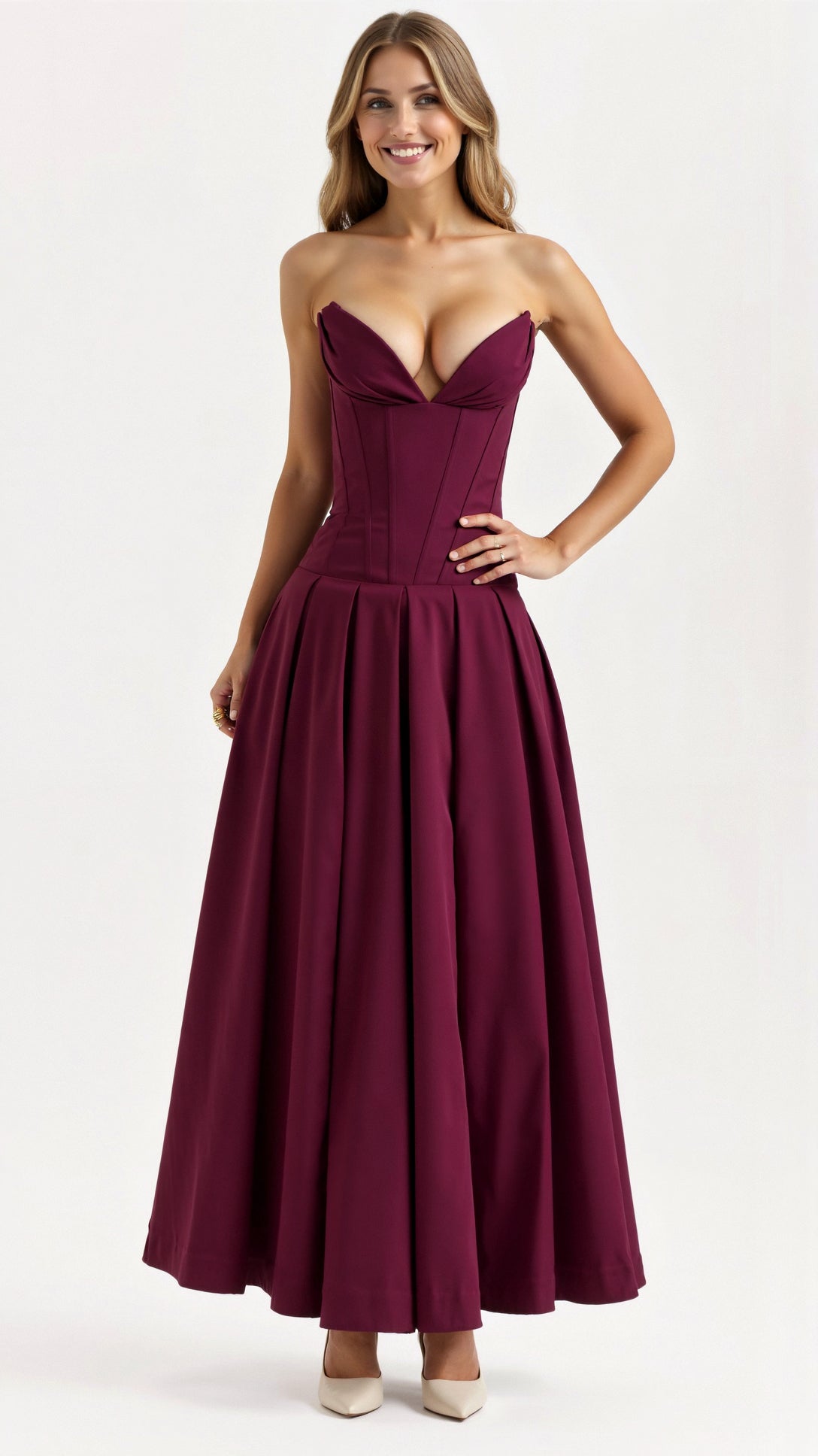 Strapless Midi Dress