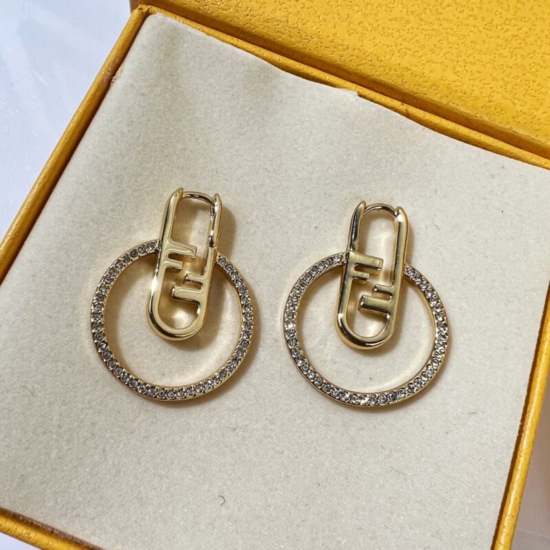 Fashion Round Diamond Drop Earrings