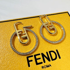 Fashion Round Diamond Drop Earrings
