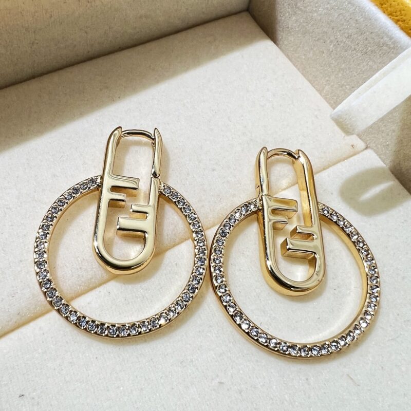 Fashion Round Diamond Drop Earrings