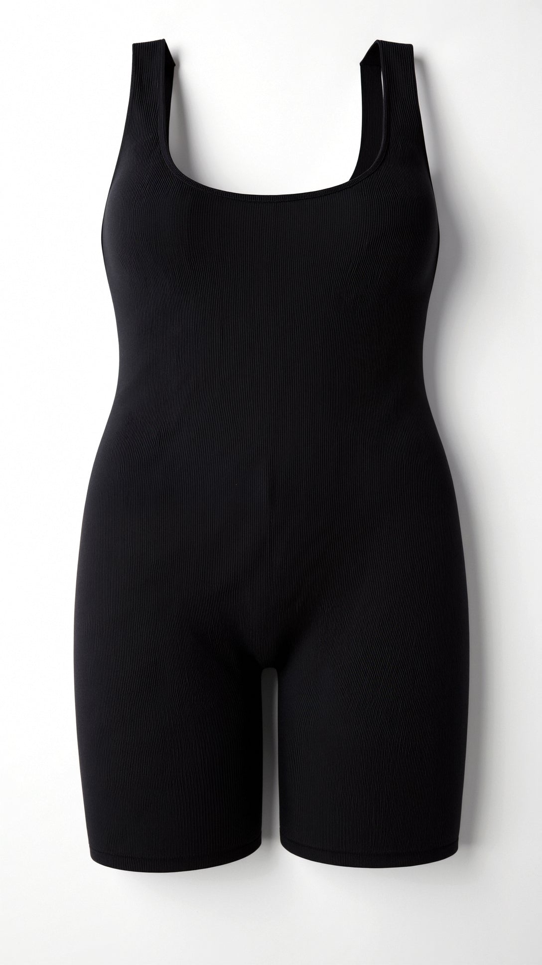 Ribbed Square Neck Briefs Bodysuit