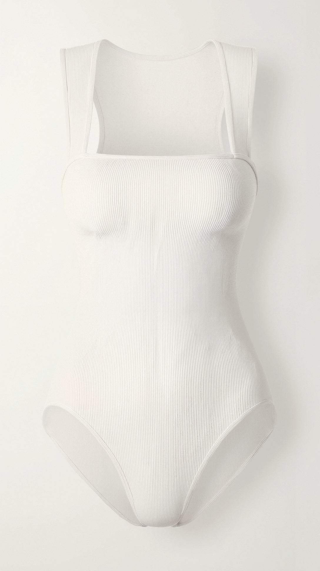 Ribbed Square Neck Bodysuit