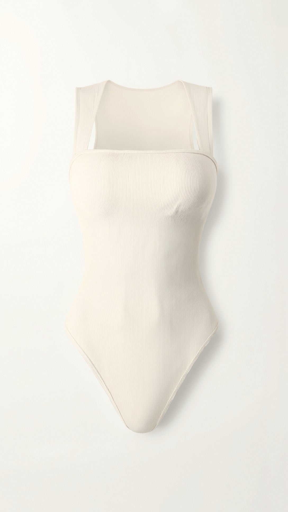 Ribbed Square Neck Bodysuit