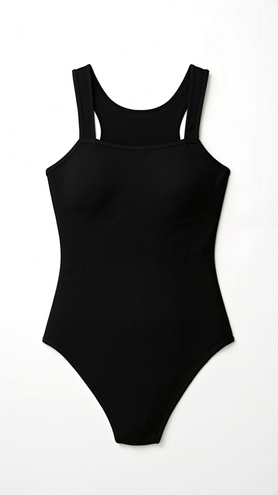 Ribbed Square Neck Bodysuit