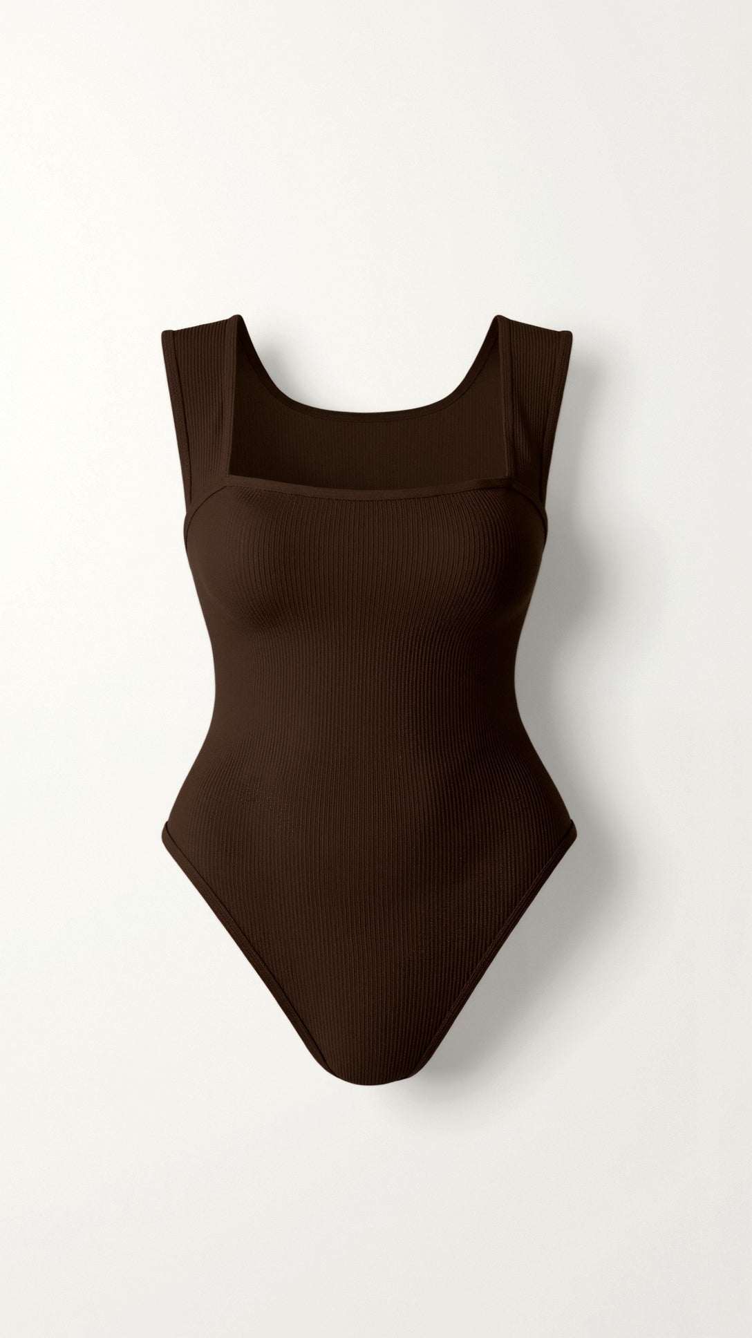 Ribbed Square Neck Bodysuit
