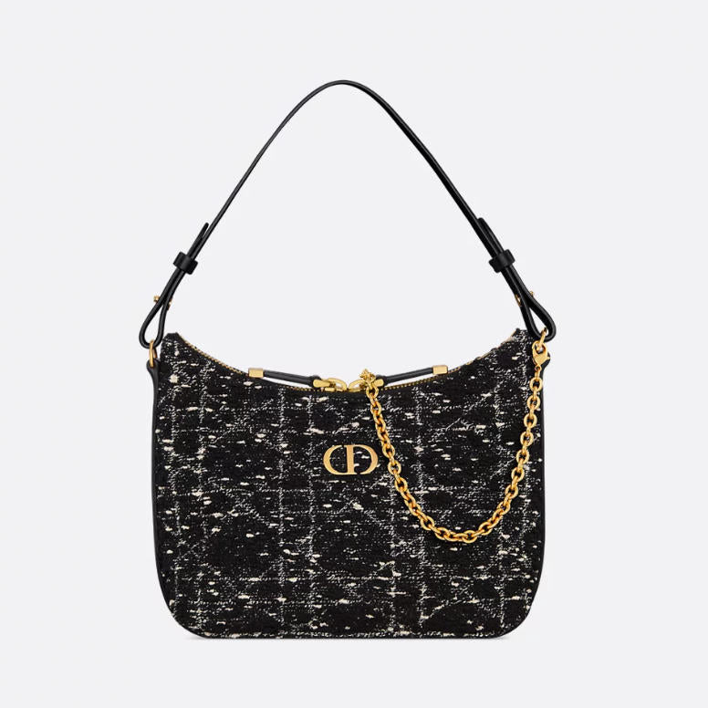 Cannage Tweed Bag with Chain