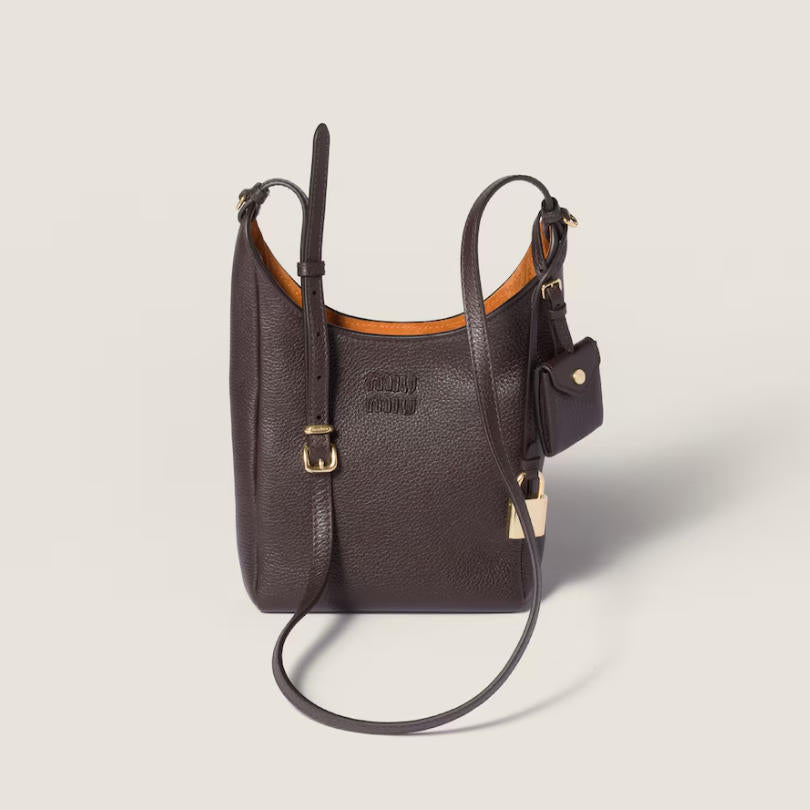 Leather bucket bag