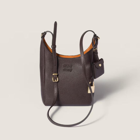Leather bucket bag